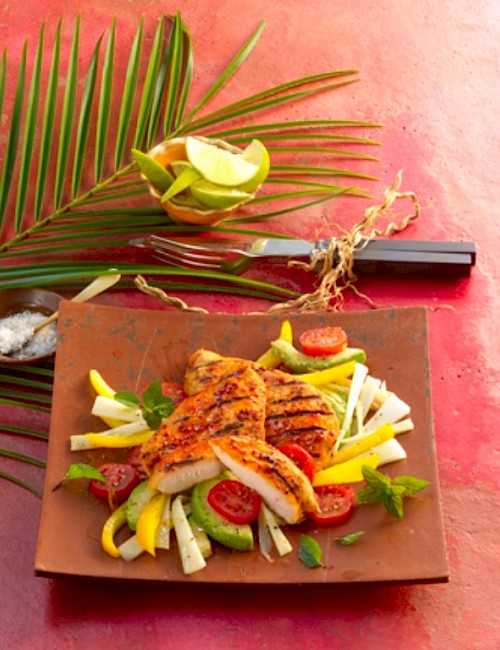 Fixe Schnitzel mit Palmherzen-Salat
