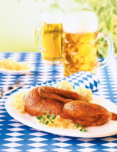 Rezept Wies´n Ente aus dem Ofen mit Sauerkraut