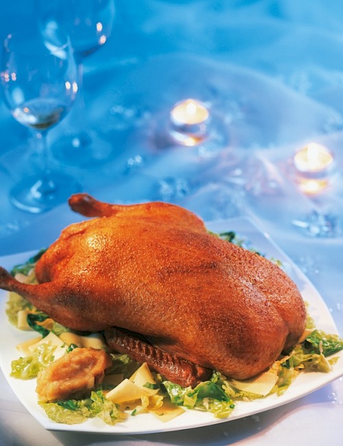 Rezept Gefüllte Ente mit Wirsing und Nudeln